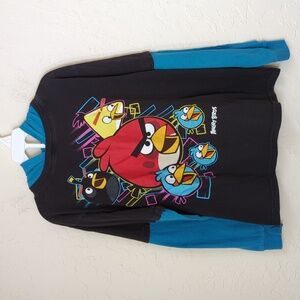 3/$20🌟Fifth Sun Angry Birds Black & Blue Two-Tone Long Sleeve Hoodie Size 10/12